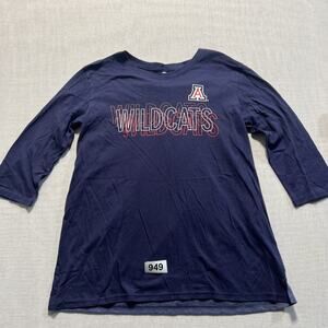 Arizona Wildcats Men Long-Sleeved Black Tee Sz M Pre-Owned Excellent